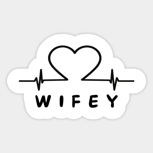 Personalized Wifey, Wedding Gift, Gift for Bride Sticker by TrendyPlaza